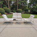 Dryveta Auren 4-Piece Outdoor Sofa Set White Steel Frame
