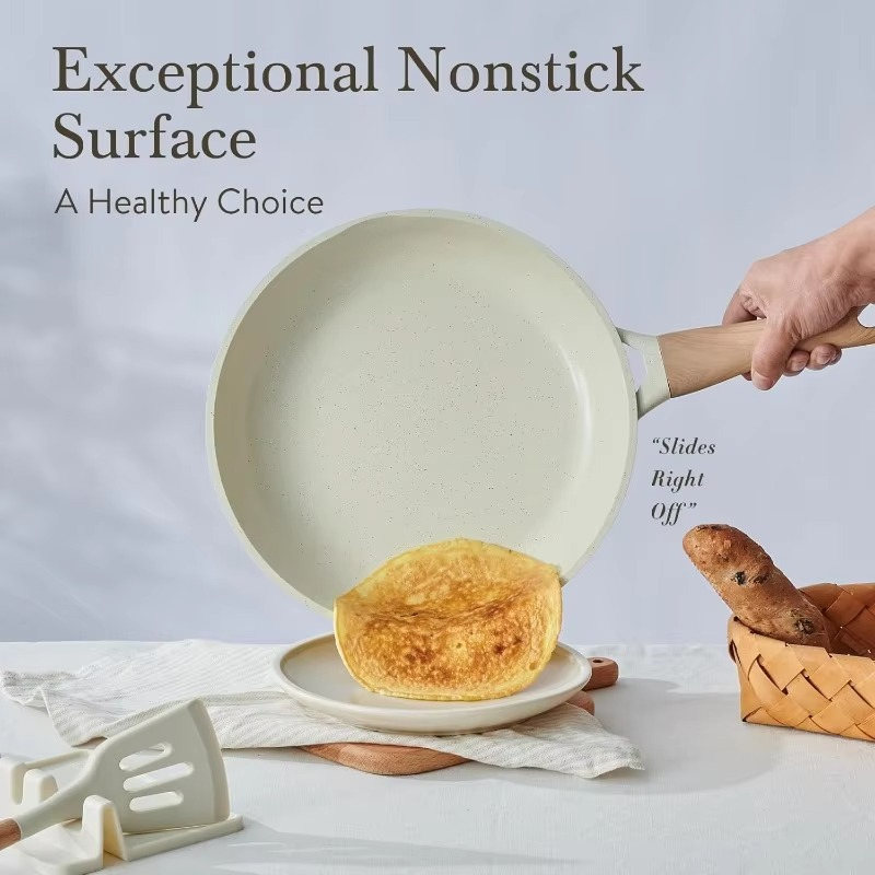 Dryveta Ceramic Nonstick Cookware Set 22-Piece Tempered Glass Lids
